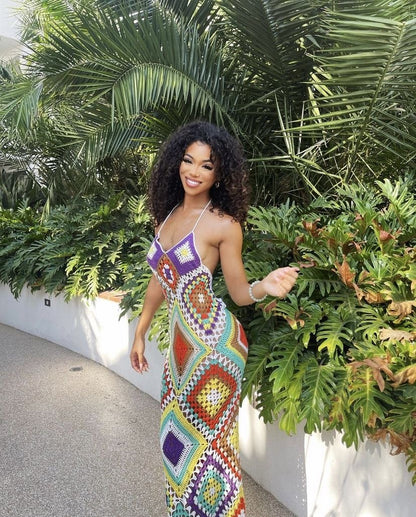 Sunset Bliss Crochet Dress