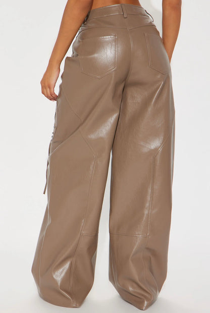 Gemini Leather Cargo Pants