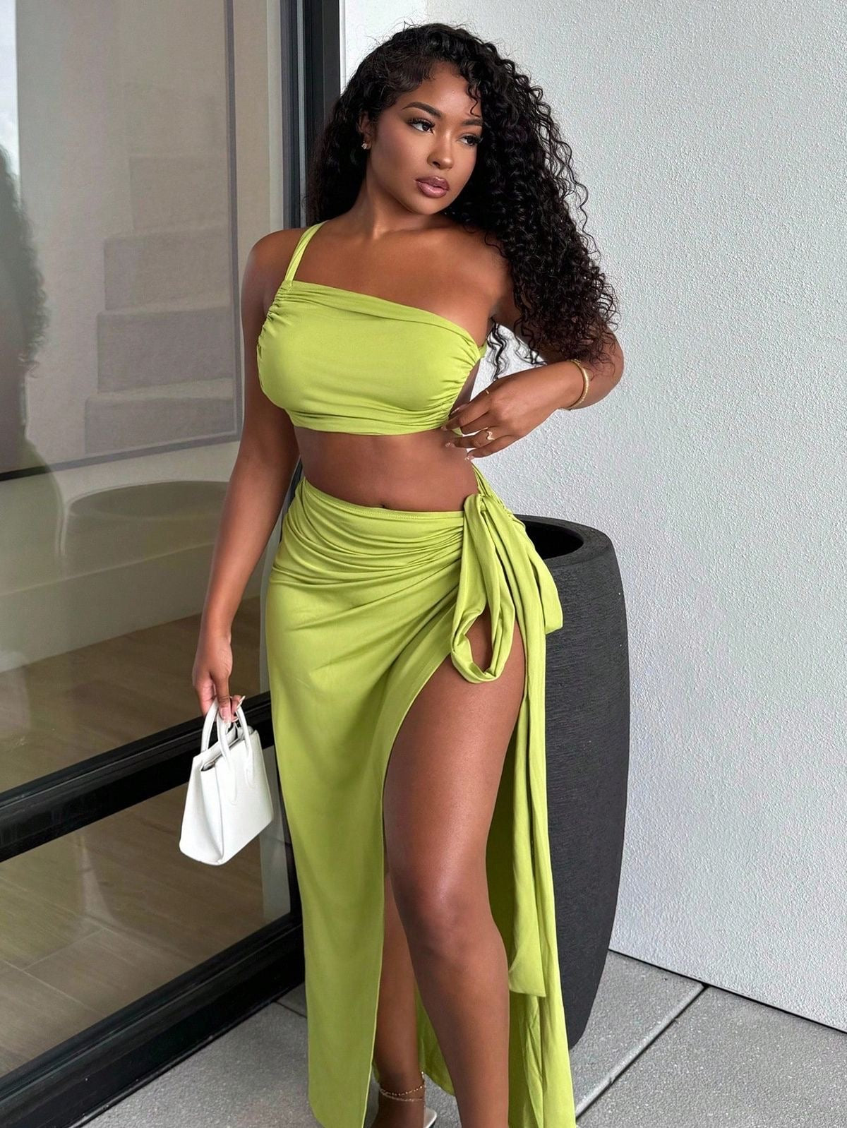 Siren side slit dress set