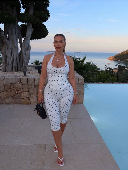 Polka Dot Muse Capri Jumpsuit