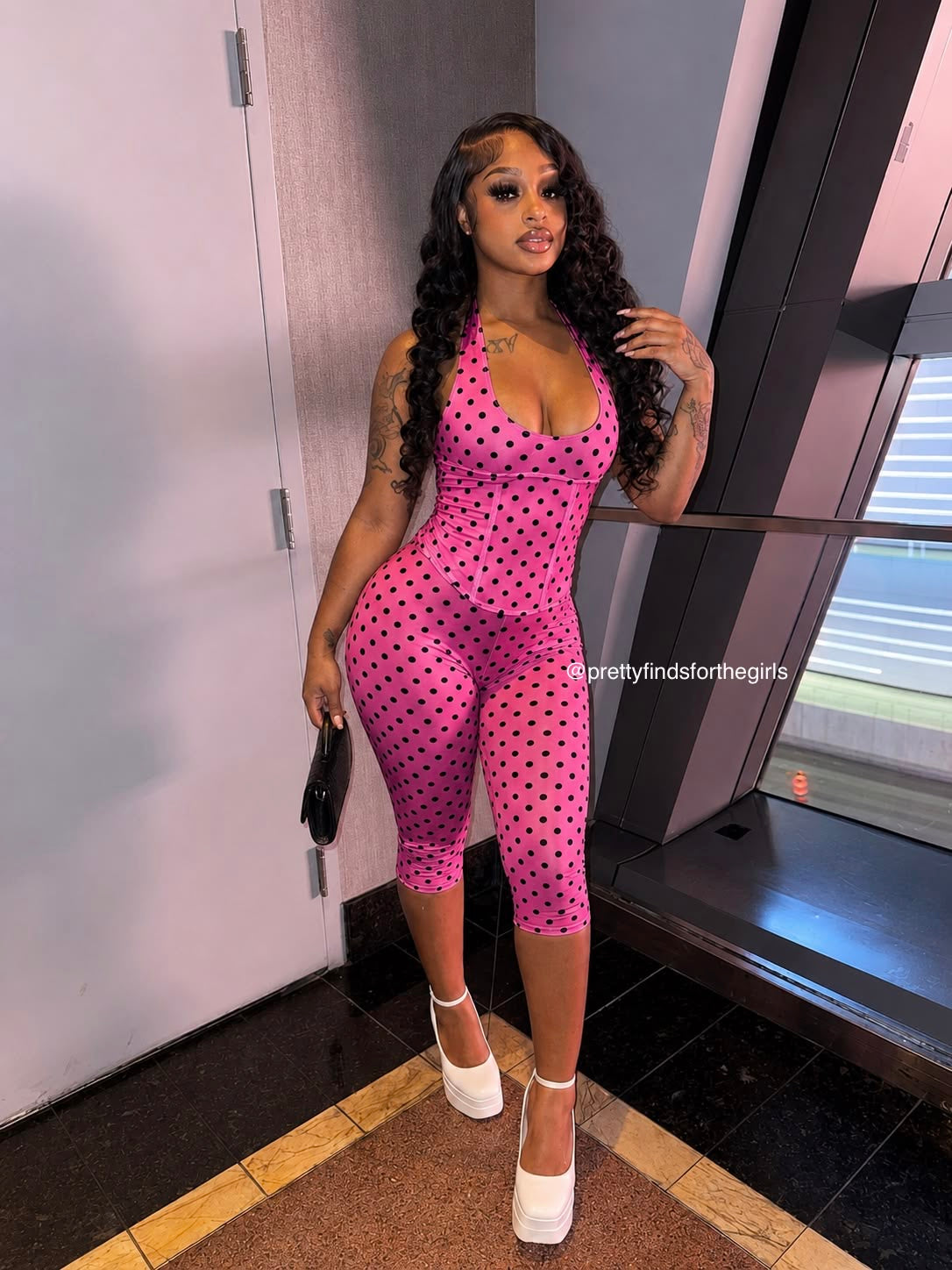 Polka Dot Muse Capri Jumpsuit