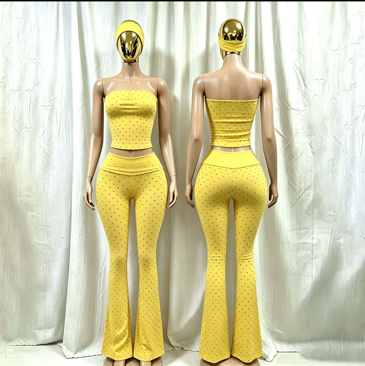 Dot On Me Straight Leg Pant Set