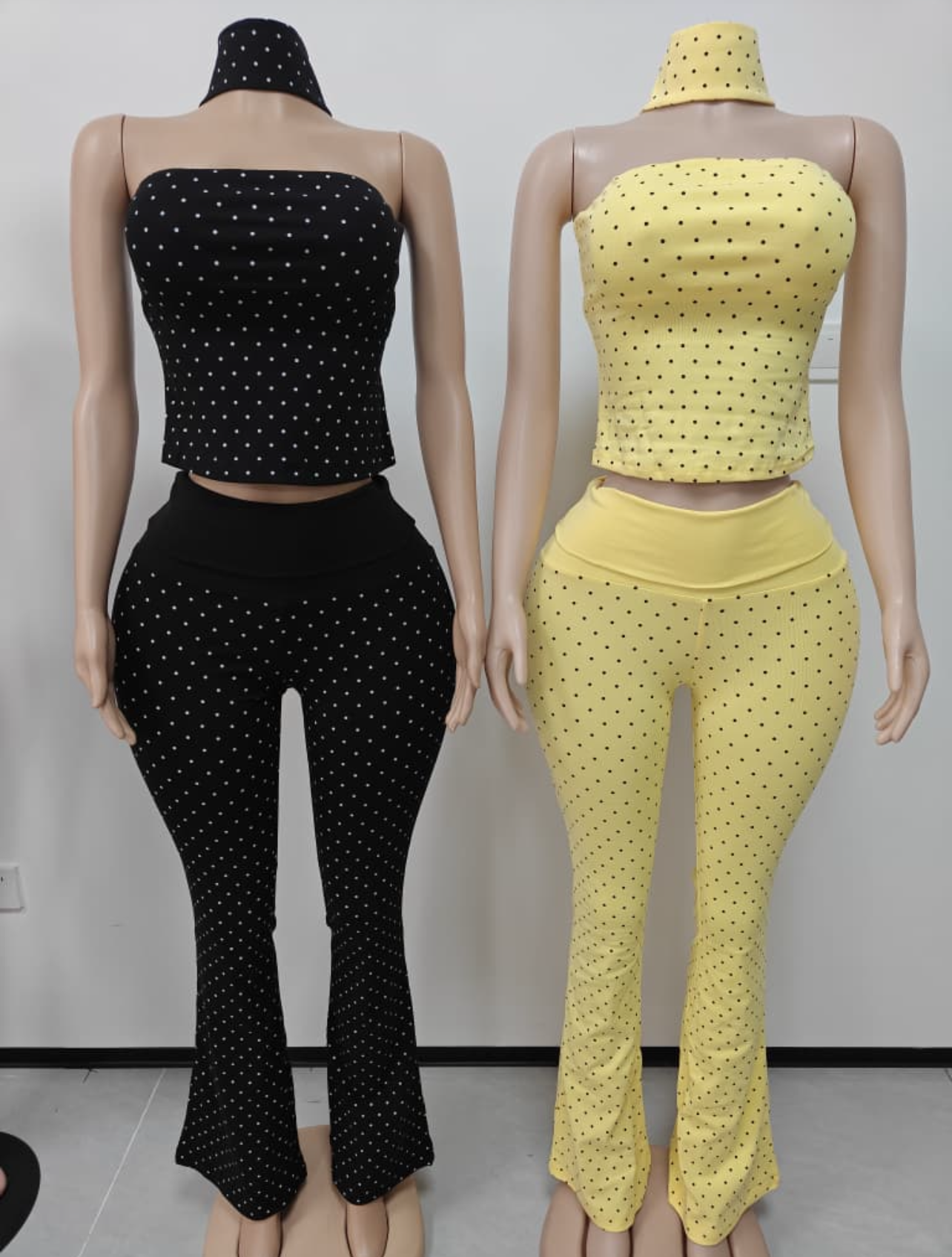 Dot On Me Straight Leg Pant Set