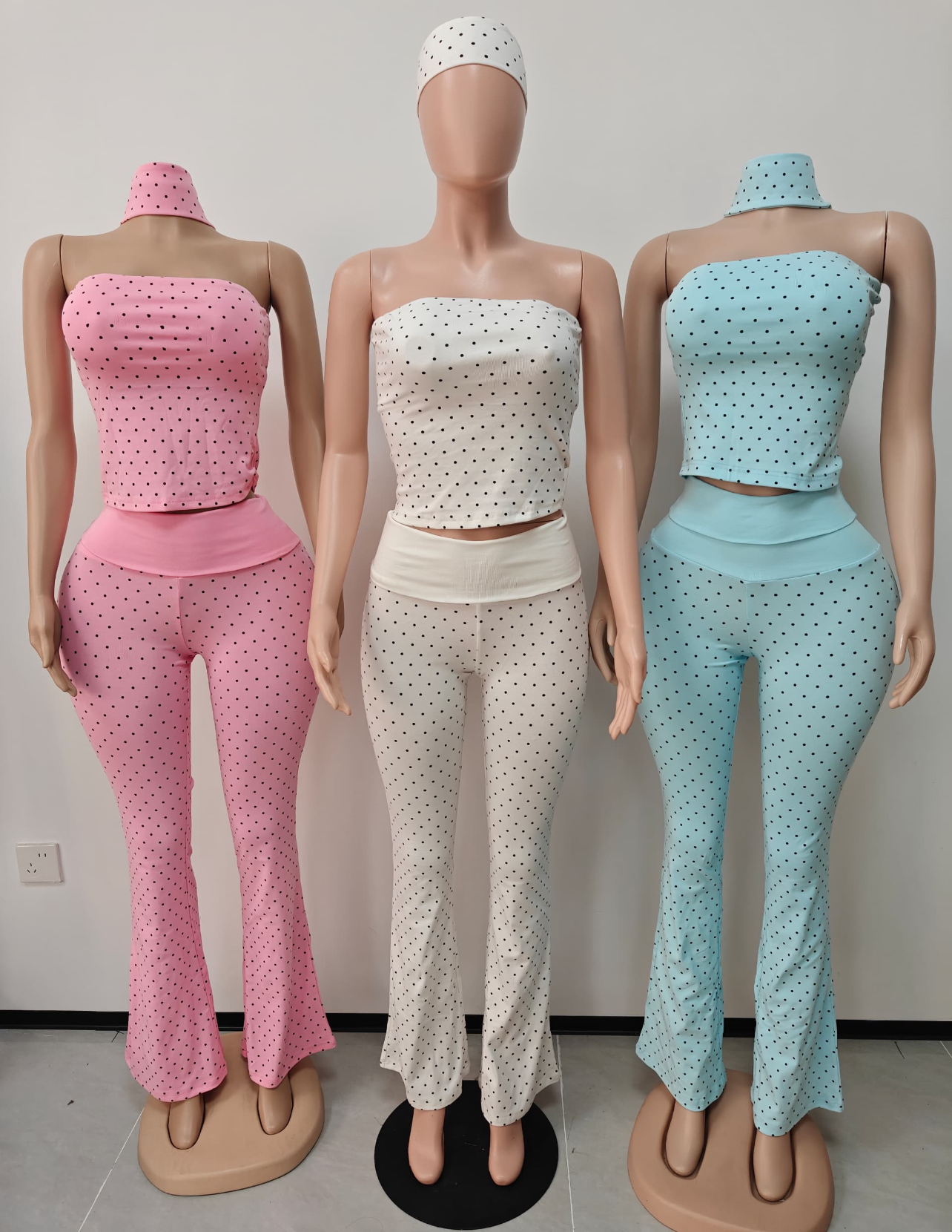 Dot On Me Straight Leg Pant Set