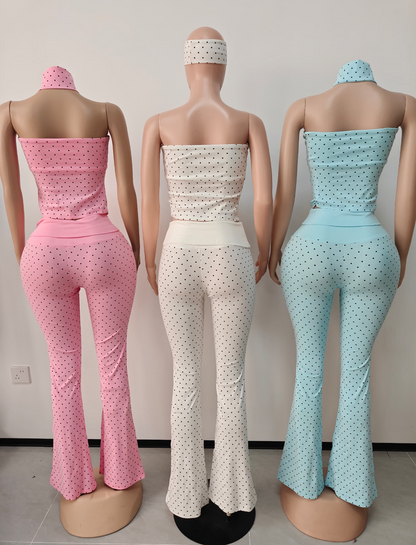 Dot On Me Straight Leg Pant Set