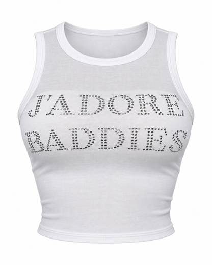 J’Adore Baddies Rhinestone Crop Tank