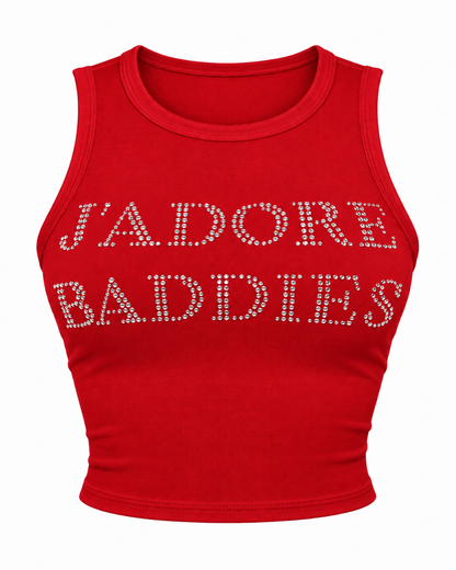 J’Adore Baddies Rhinestone Crop Tank