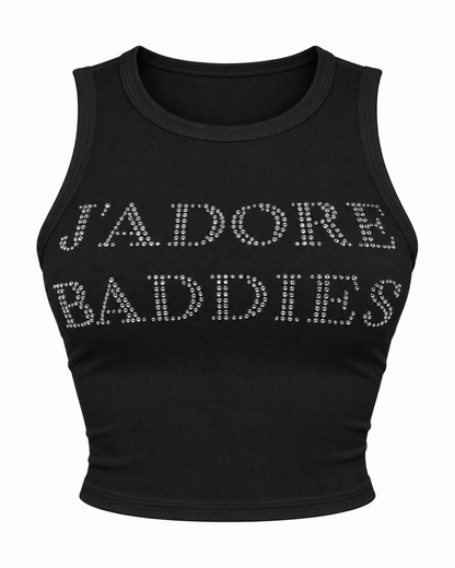 J’Adore Baddies Rhinestone Crop Tank