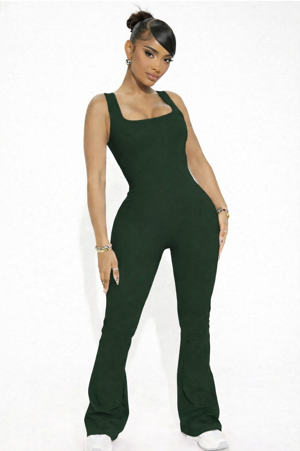 Body Language Sculpting Flare Jumpsuit