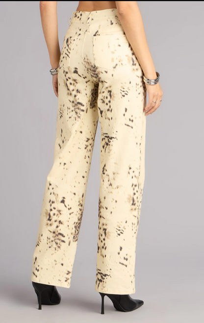 Neutral Drip straight-Leg Jeans
