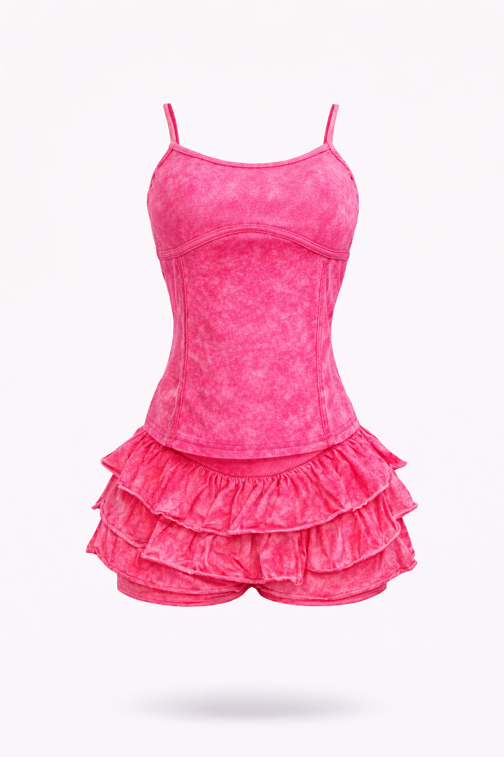 Soft Girl Ruffle Skort Set