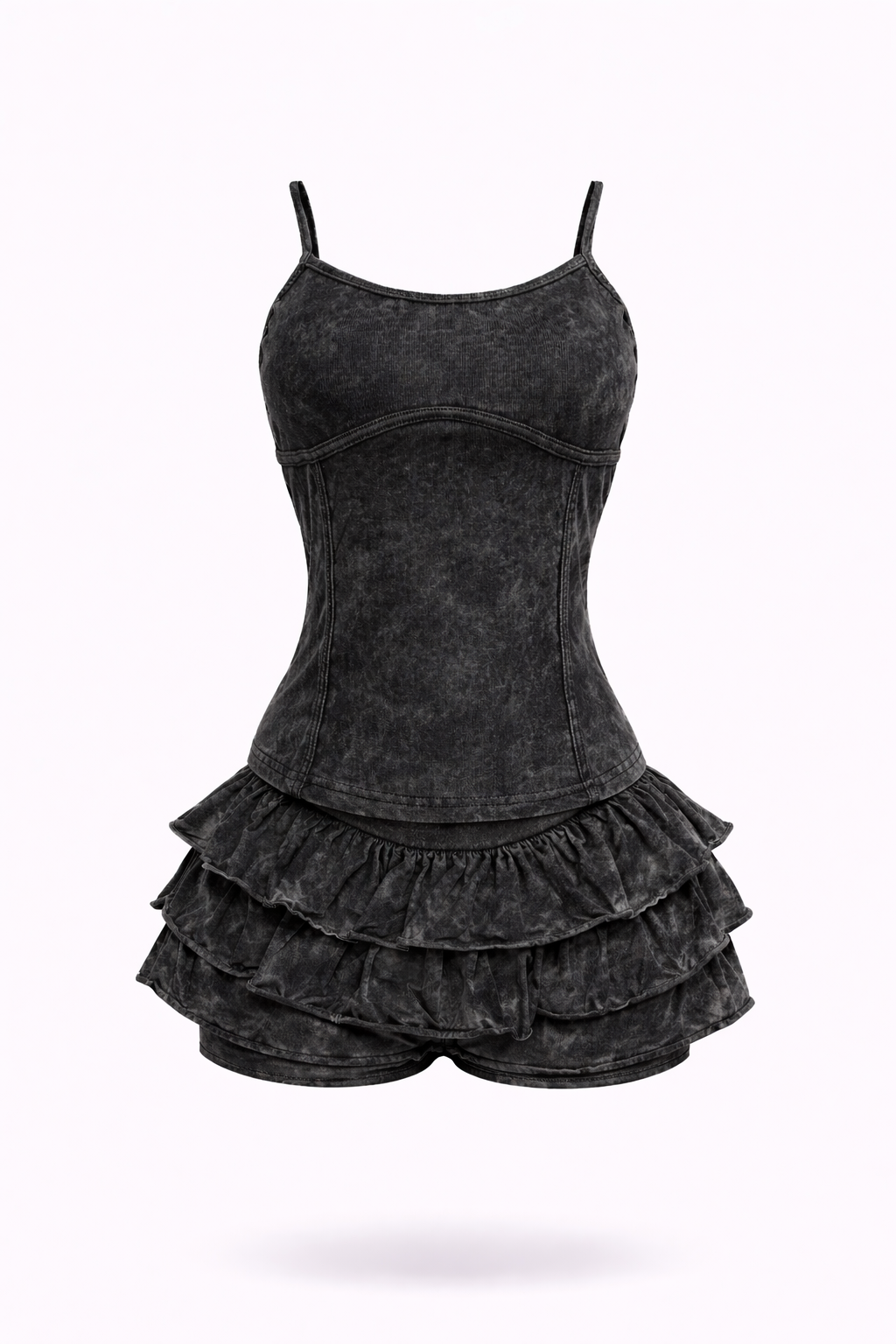 Soft Girl Ruffle Skort Set