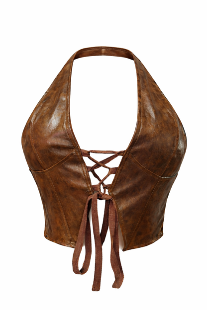 No Rules Lace-Up Halter Top
