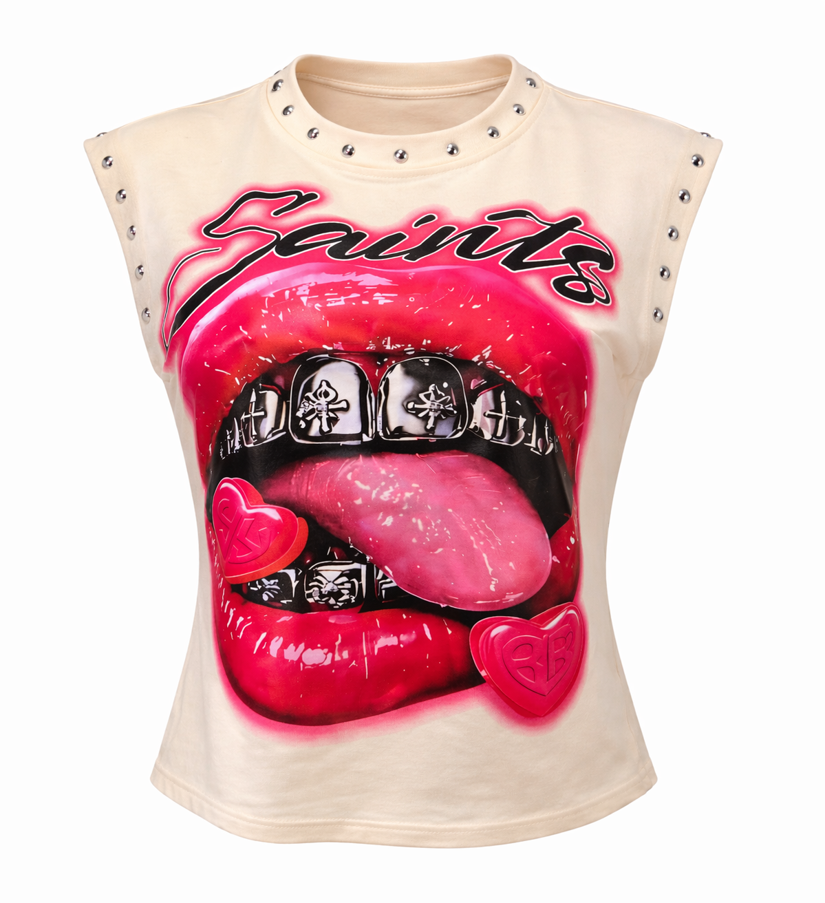 Saint Sinner Graphic Studded Tee